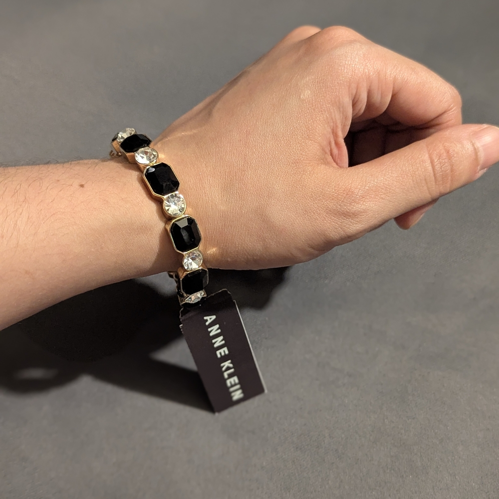 Anne Klein Black and Gold Bracelet